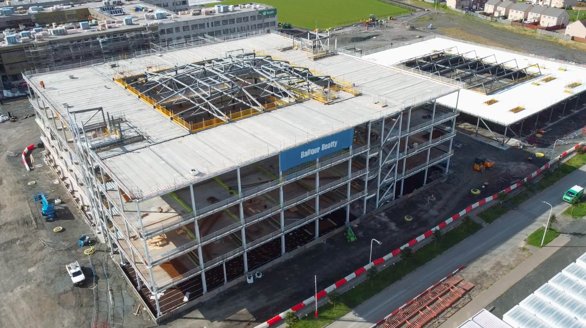 Construction site of new Dunfermline learning campus
